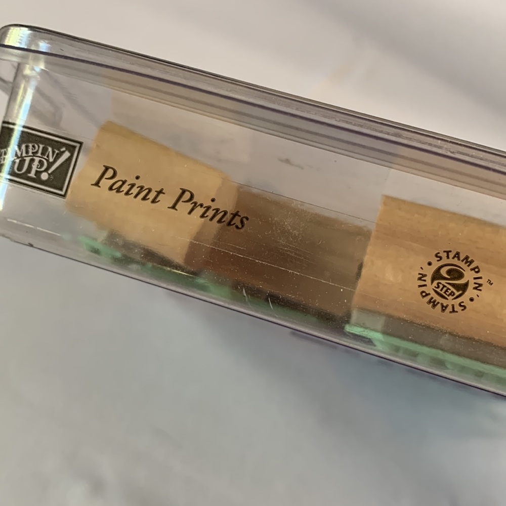 Stampin' Up PAINT PRINTS Mounted Wood Stamp Set RETIRED - Picture 3 of 3